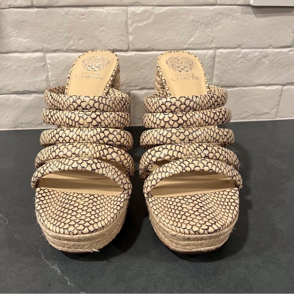 NWT Vince Camuto sz 11 Patrest jute platform heeled sandals - Picture 7 of 13